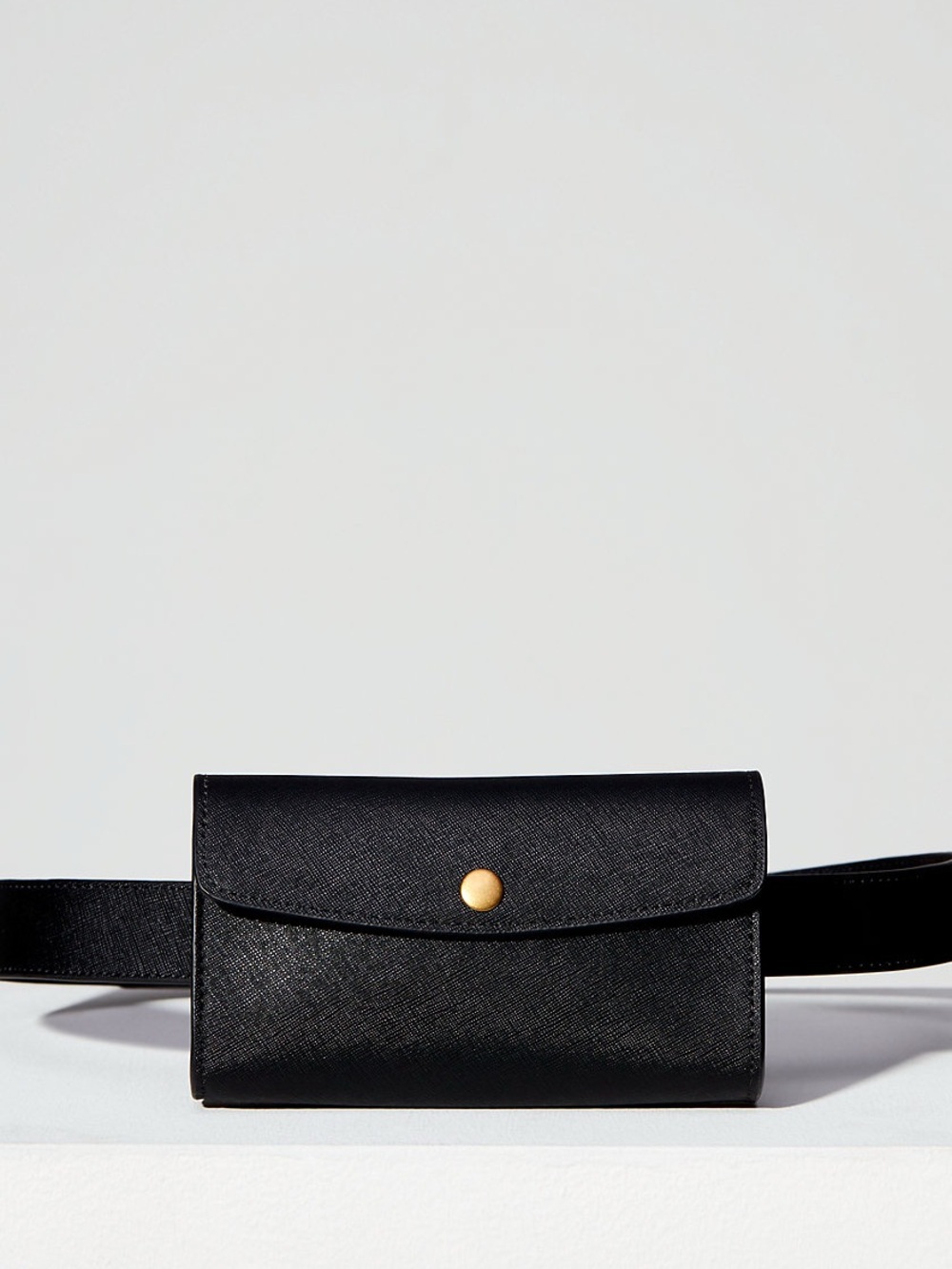 Aritzia  Auxiliary Black Crossbody with Gold Button